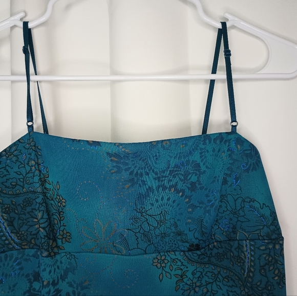 City Triangles Y2K Fairy Dress Juniors Large Asymmetric Blue Floral Whimsigoth - Picture 5 of 15